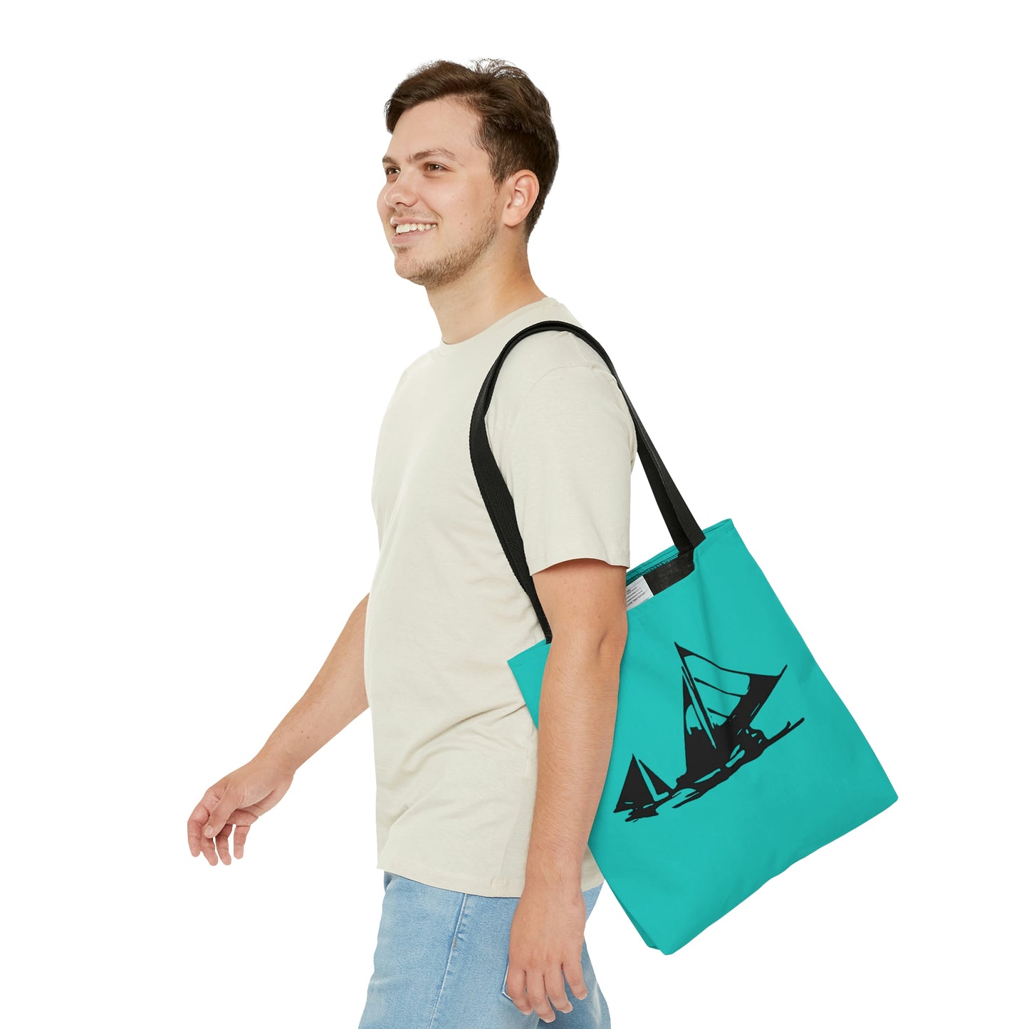 Turquoise Sailing Tote Bag
