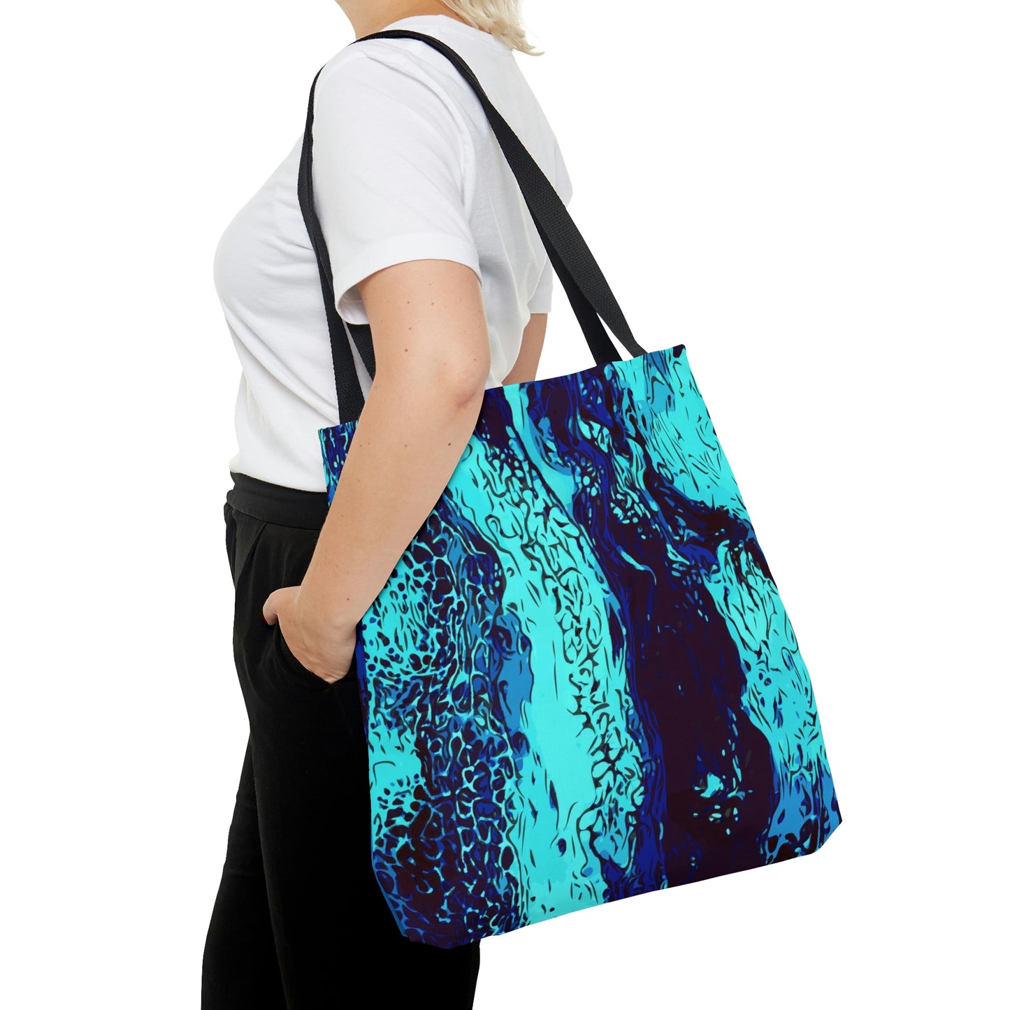 Waterfall Swipe Pour Art Tote bag