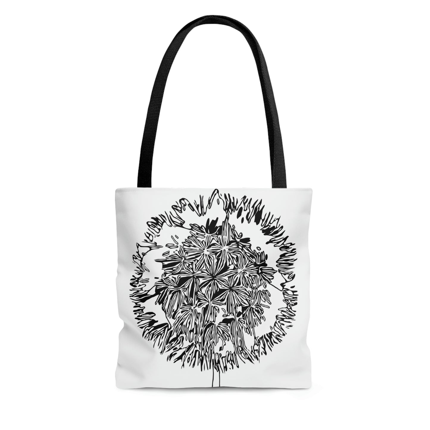 Dandelion Wish B&W Tote Bag
