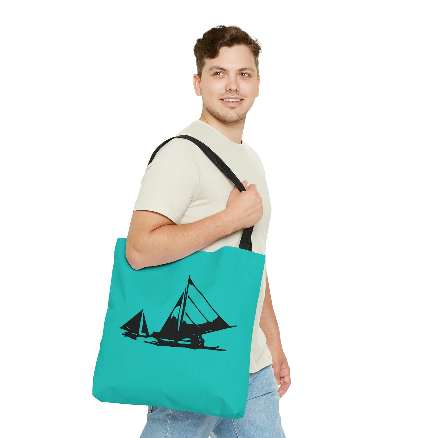 Turquoise Sailing Tote Bag