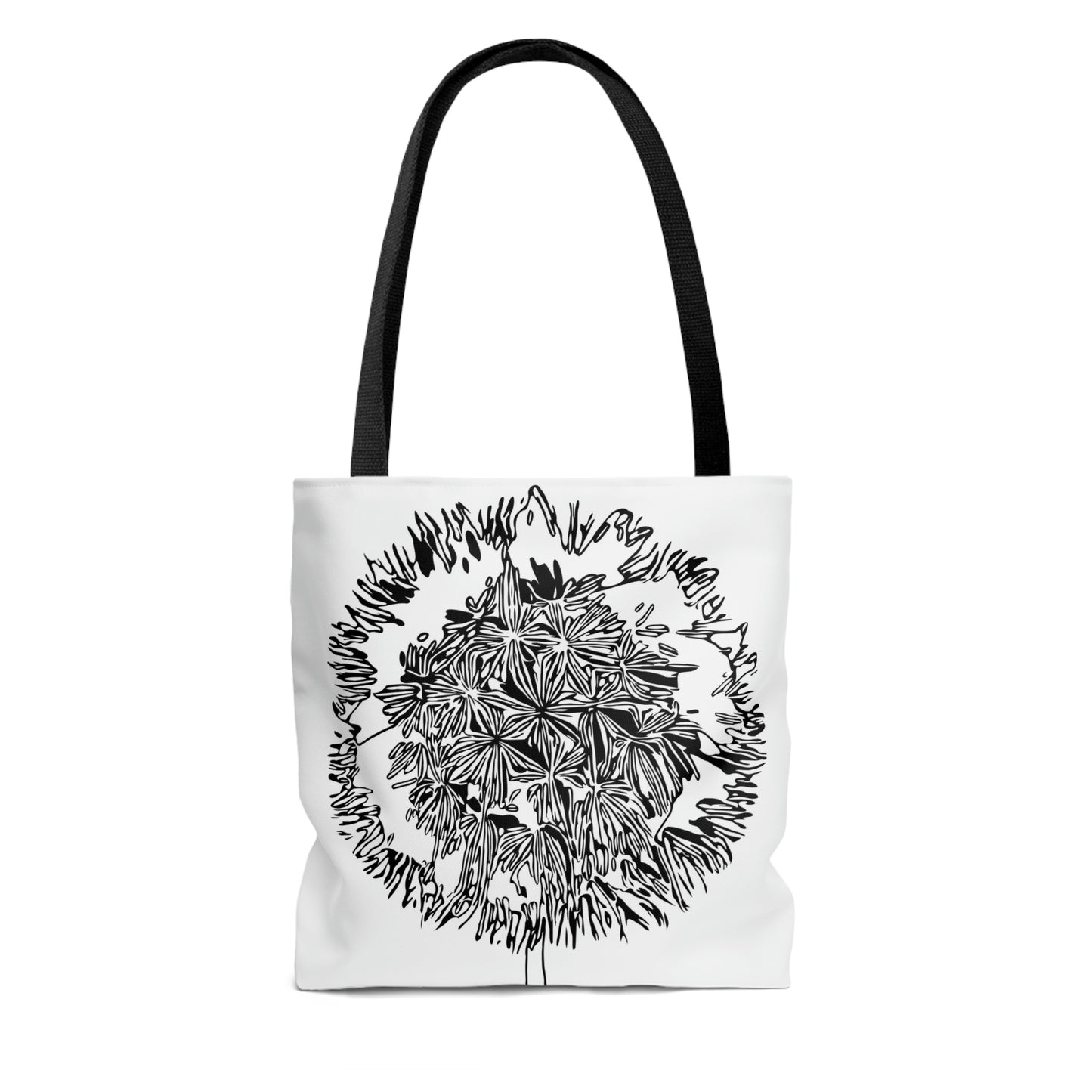 Dandelion Wish B&W Tote Bag