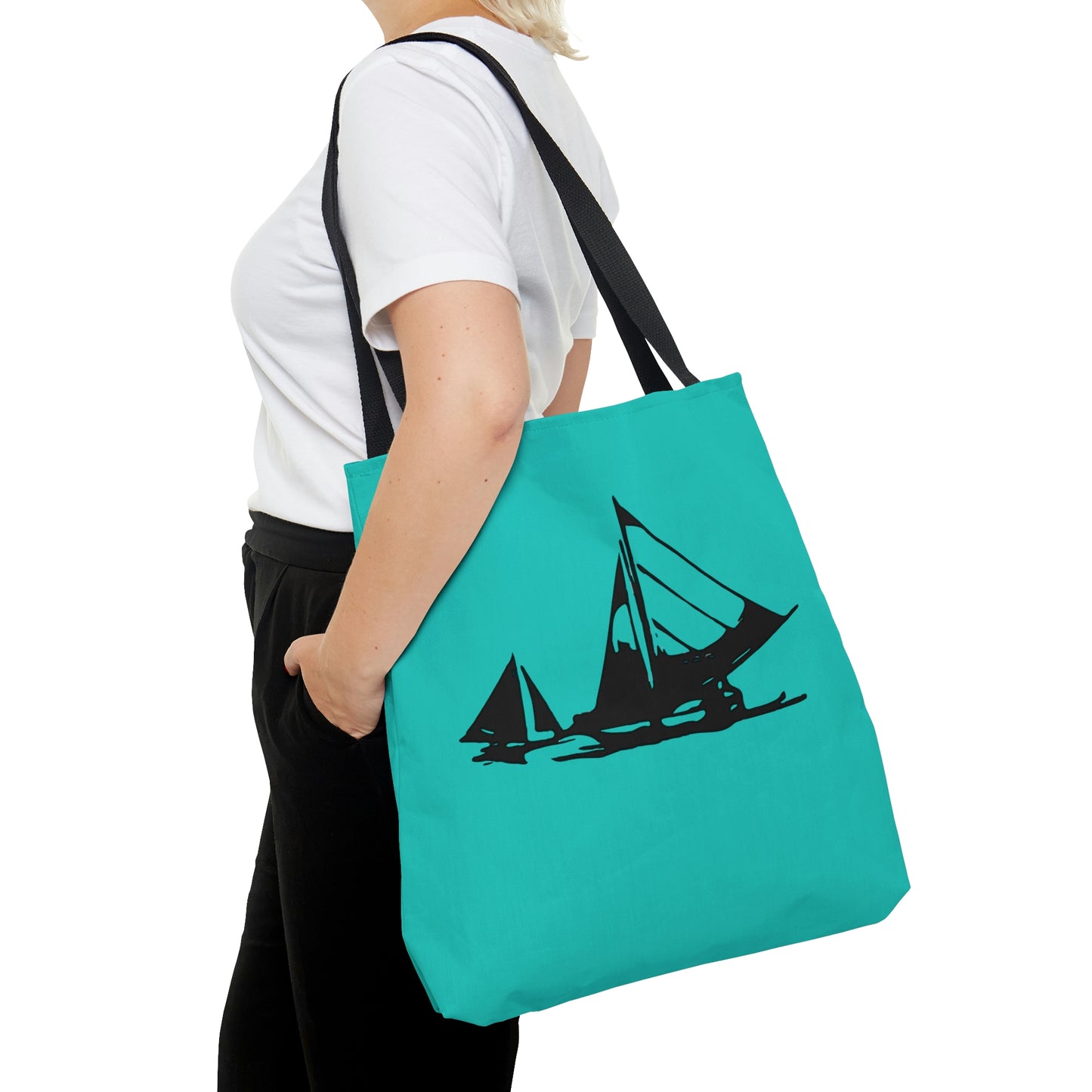 Turquoise Sailing Tote Bag