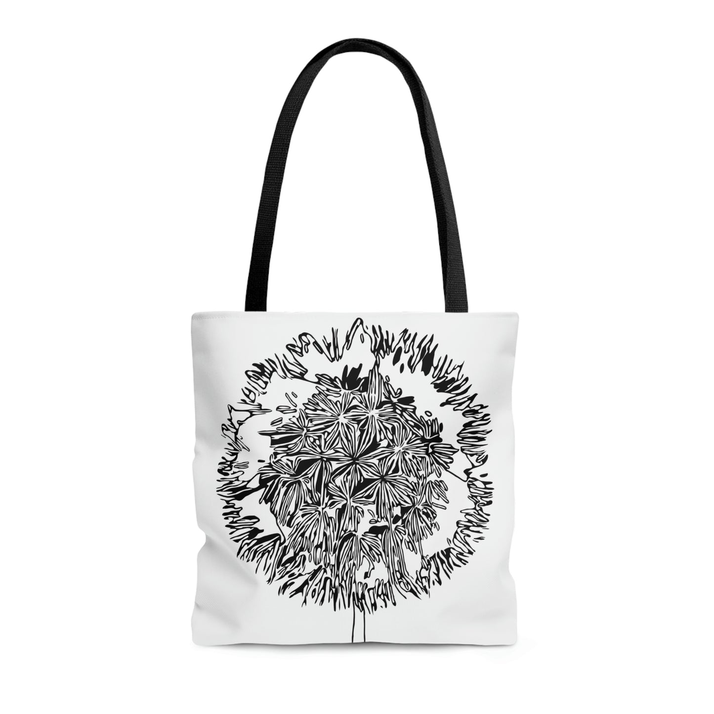 Dandelion Wish B&W Tote Bag