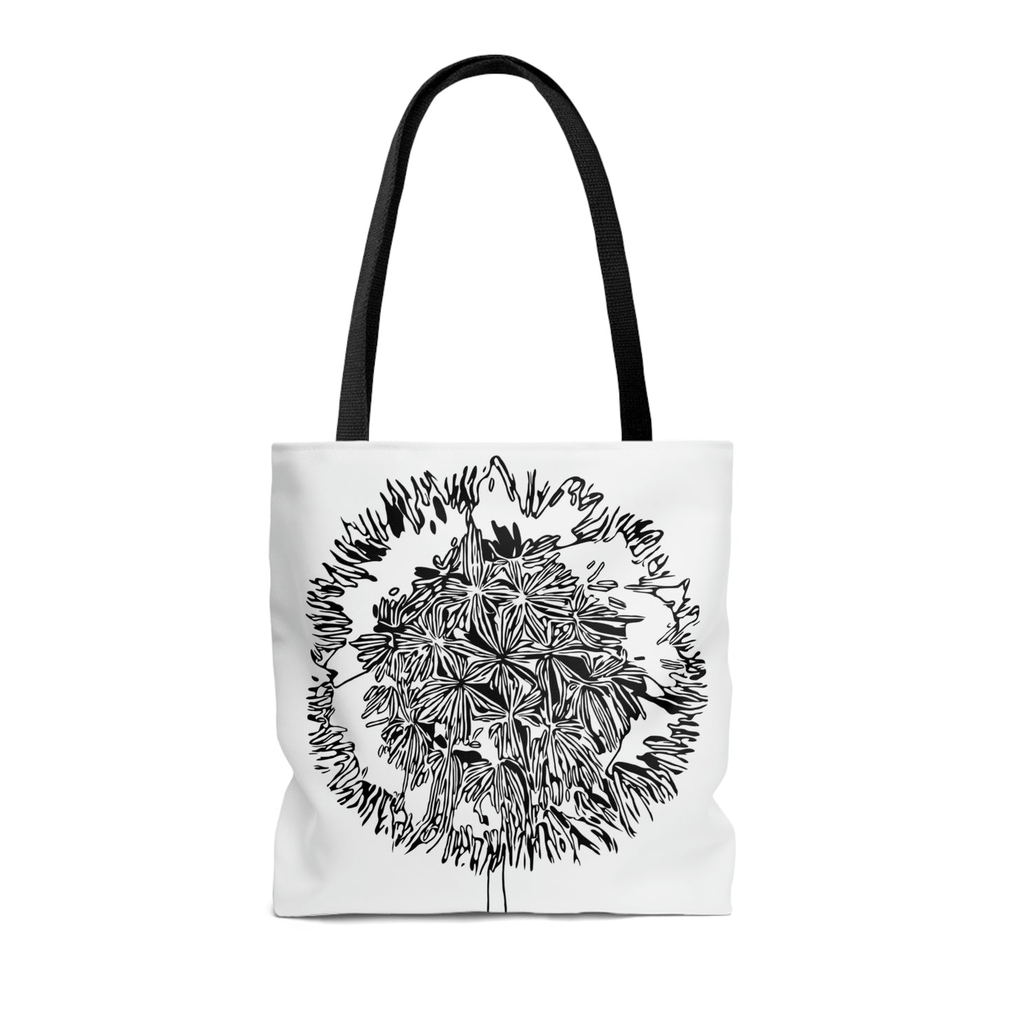 Dandelion Wish B&W Tote Bag