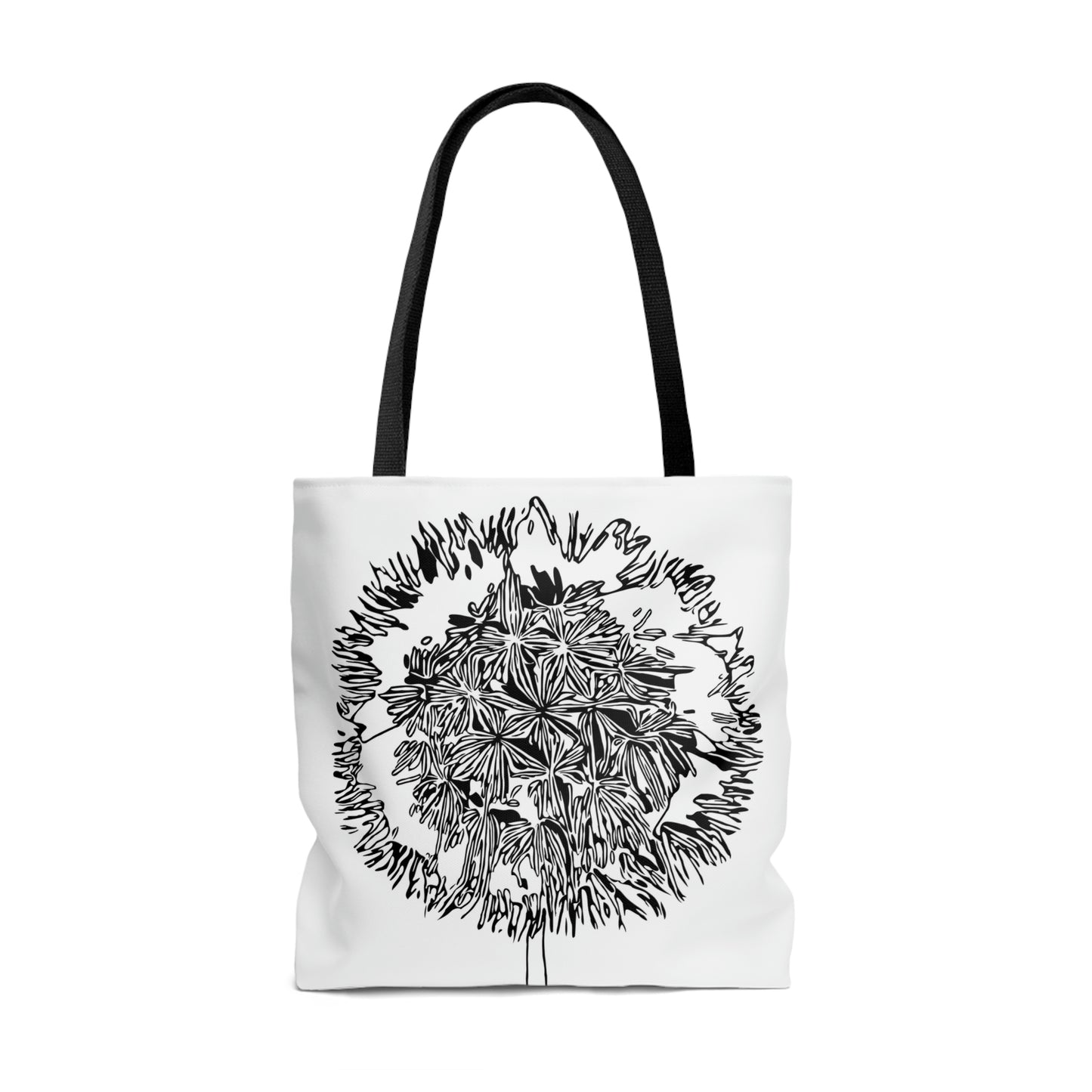 Dandelion Wish B&W Tote Bag