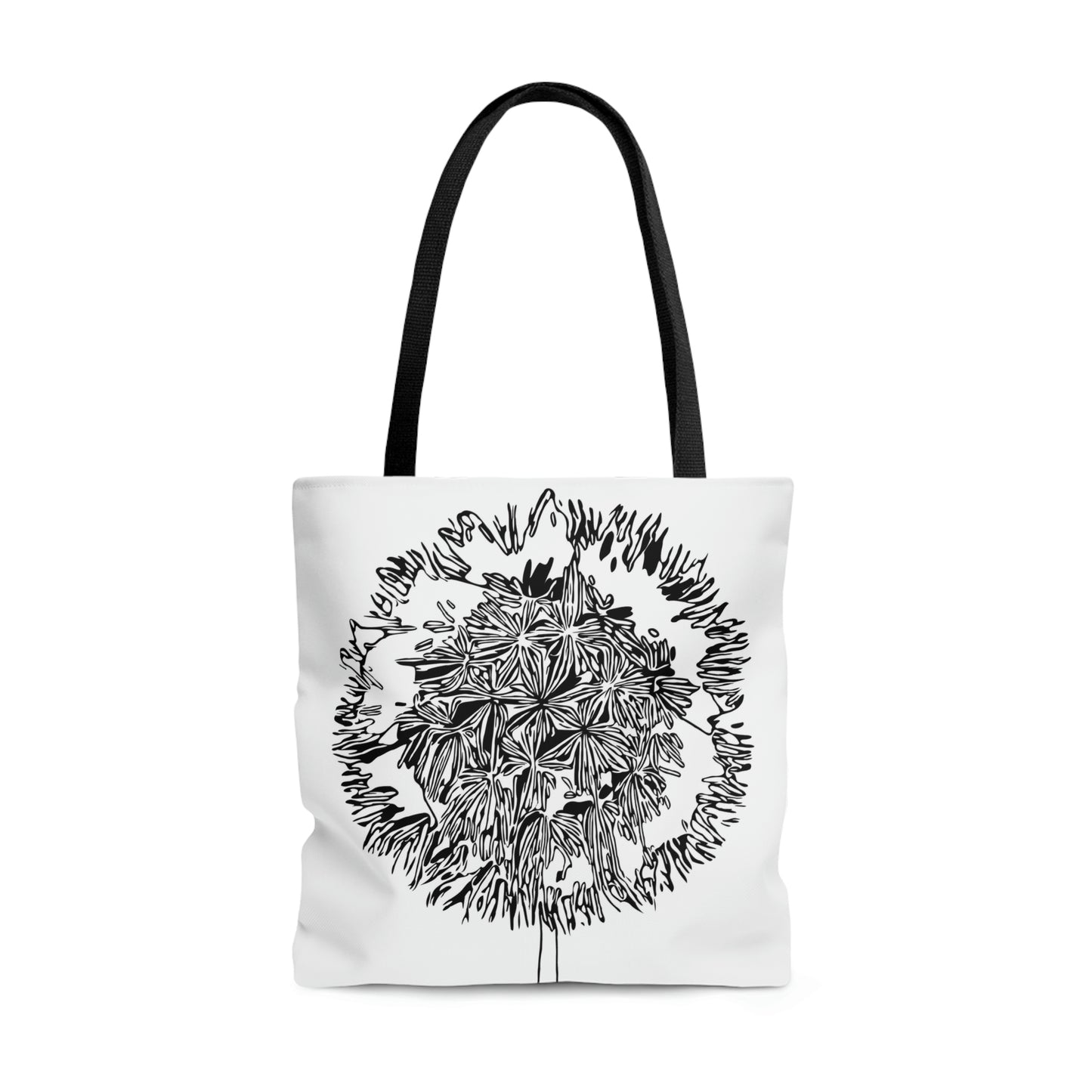 Dandelion Wish B&W Tote Bag