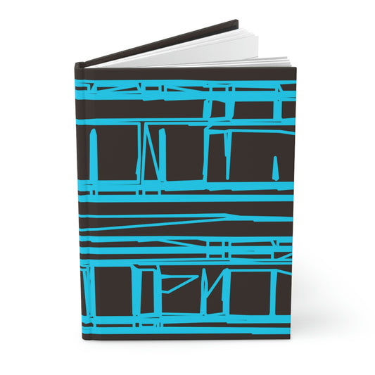 Geometric Aqua Turquoise Hardcover Journal Matte