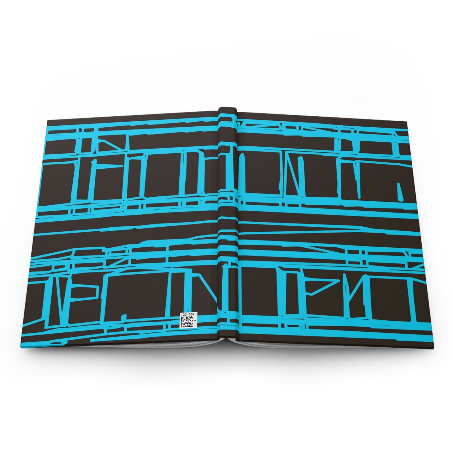 Geometric Aqua Turquoise Hardcover Journal Matte